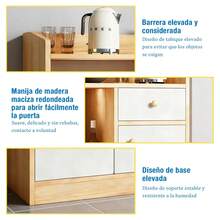 Armario Organizador De Cocina 3 Puertas Un Cajón 90cm - Multicolor - Ver 8