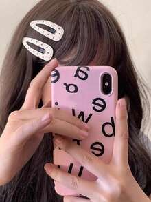 4/2pcs Fashionable Minimalist Elegant Versatile Black & White Polka Dot Hair Clips, Suitable For Women's Daily Wear, Gifts, Claw Clips, Hair Clips, Hair Slides, Hair Accessories, School Supplies - Multicolor - View 3