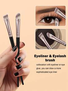 5件套便携式日常化妆刷套装 - 彩色 - 查看 3