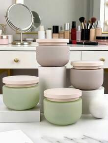 Refillable Travel Size Cosmetic Containers, Multi-Functional Divided Bottles With Protective Caps, 250ml Empty Cosmetic Jars, Mask/Cream Boxes, Travel Accessories With Lids, Cream Bottles, Hair Mask Jars, Moisturizer Bottles, Scrub Jars, Makeup Containers, Body Lotion Tubs, Perfect Storage Solution, Great Gift Choice - Multicolor - View 3