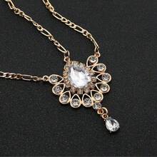 时尚复古新娘婚礼流苏装饰头饰多层额链镶钻公主头饰 - 彩色 - 查看 8