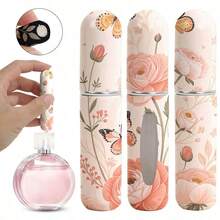 1pc Perfume Packaging Bottle With Flowers And Butterfly Pattern On The Bottom, Reusable Delicate Water Mist Spray Bottle, Travel Perfume Spray Bottle, Multiple Patterns To Choose From, Birthday Gifts For Family And Friends, Holiday Gifts, Suitable For Travel Portable 5ml - X-AYPK-07 - 查看 12