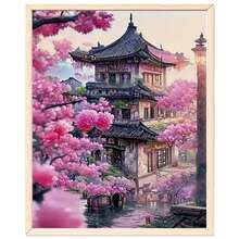 16x20英寸成人数码油画套装 - 简易丙烯颜料套装，含画笔和颜料，是家居装饰和生日、父亲节、圣诞节、母亲节礼物的完美之选。