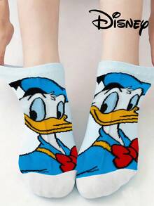 Disney 5双装女士短袜，礼品装，夏季袜子，卡通图案袜子，印有米奇、米妮、唐老鸭、黛丝等图案，舒适透气，时尚新颖袜子 - 彩色 - 查看 8