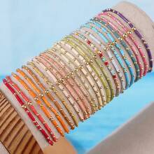 1pc Bohemian Tiny Seed Multi Copper Beaded Bracelets Rainbow Jewelry 2026 New Handmade Gift For Women Girls - Multicolored - View 8