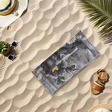 1pc Extra Large & Super Absorbent Quick Dry Beach Towel, High-Density Bathtub Pattern Beach Blanket, Suitable For Travel, Swimming Pool, Bathroom, Gym, Outdoor Adventure - Multicolor - View 13