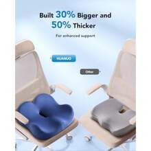 2026-New-Ergonomic Seat Cushion Memory Foam Cooling Gel Office Chair Cushion For Hip Support Tailbone Pressure Relief Breathable Car Seat Cushion For Home Work Driving - 黑色 - 查看 5