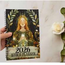 2026年女巫计划本：月历+塔罗牌空白页+自然灵感封面，融入你的日常生活，治愈你“失控的生活”焦虑 - 彩色 - 查看 2