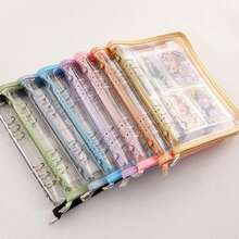 A5/A6 Multi-Color Zipper Binder, Refillable Pages, Suitable For School, Office, Planner, Travel Photo Album, Note-Taking, Creative Writing, DIY Scrapbook, Memo Pad, Travel Journal, Cash/Check Holder School Supplies - Multicolor - View 3