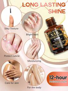 15ml Keratin Nail Strengthener, Nail Polish, Nail Cuticle Care Oil, Essential For Manicure, Nourishes, Softens And Promotes Nail And Skin Health, Moisturizes Dry Nails, Enriched With Castor Oil, Suitable For Women Who Frequently Do Manicures - Tasteless - View 2