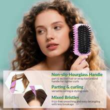 Curl Defining Brush, Curly Hair Brush Products For Effortlessly Detangling Shaping And Styling Women'S Men'S Curls On All Wet Or Dry Hair Types, Reduces Frizz (Marble Purple) - ColorB - View 4