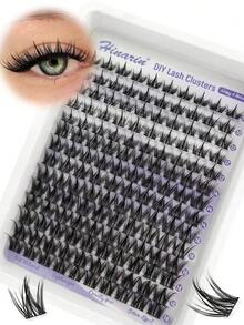 140 Pcs CC Curl Manga Lash Style Natural Look False Eyelashes Lightweight Daily Wear Reusable Segmented Cluster Lashes 14 Rows 10-18MM Mixed Length Lash Clusters, Eyelash Clusters, Individual Eyelashes, Lashes, Fake Lashes - CC - View 2