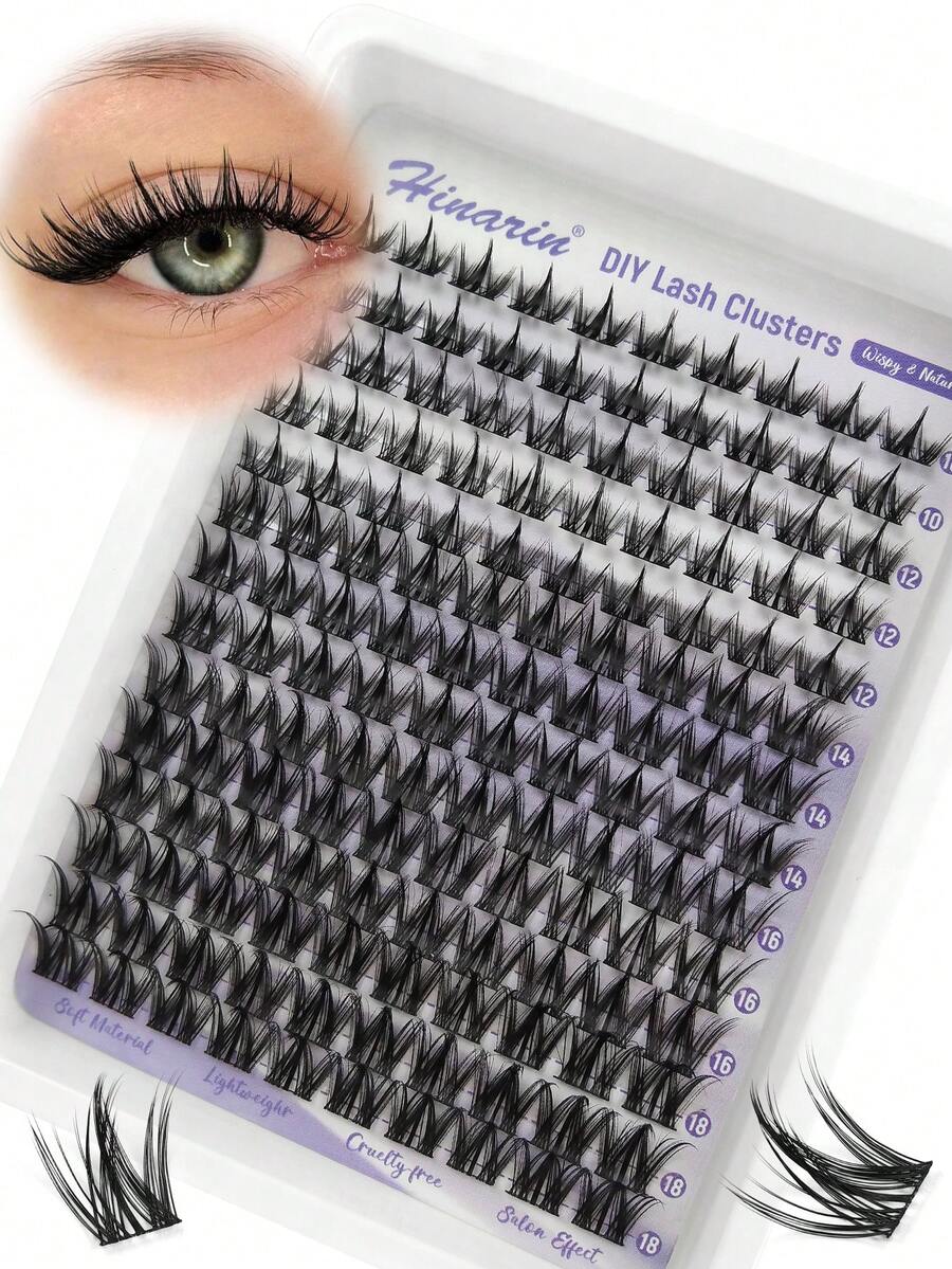 140 Pcs CC Curl Manga Lash Style Natural Look False Eyelashes Lightweight Daily Wear Reusable Segmented Cluster Lashes 14 Rows 10-18MM Mixed Length Lash Clusters, Eyelash Clusters, Individual Eyelashes, Lashes, Fake Lashes