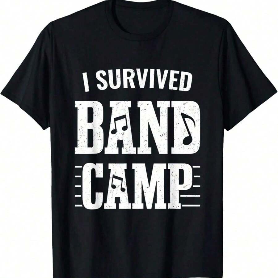 Marching Band Gifts - I Survived Band Camp T-Shirt - Black - View 1