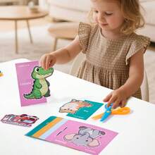 Children's Funny Paper Cutting Set, Alphabet, Numeric, Cartoon Animal Paper Cutting Cards, Suitable For Children Over 3 Years Old, Hand Dexterity And Concentration Training Game Toy - Multicolor - View 10