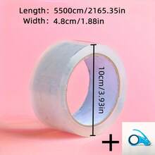 YITAPE 1 Roll High Adhesive Fragile Item Packing Tape With English Warning Text - 1.89 Inch X 165 Ft, Polyethylene Terephthalate, Ideal For Courier Boxes, Packaging And Shipping Supplies, Shipping Tape | Visible Packaging Tape | Flexible Packaging Tape - Multicolor - View 8