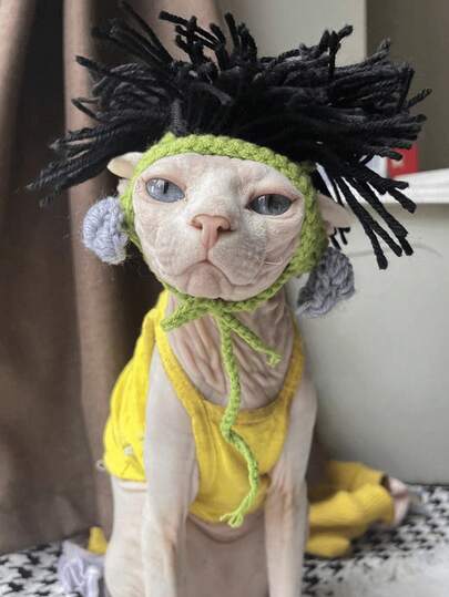 Sombrero de estrella de rock Sphinx divertido para mascotas, sombrero para perros, disfraz de mascota, creativo, tocado para mascotas, accesorio para fotos, decoración