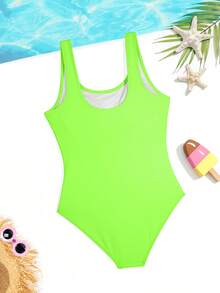 It'S Raining Tacos Funny Taco Lovers Gifts For Girls Swimsuit - Perfect Summer Gift - Fluorescent Green - 查看 5