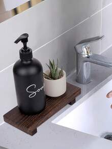 Small Wooden Storage Rack, Kitchen Soap Dispenser Holder, Perfume, Candle, And Cosmetic Display Rack; Kitchen Countertop Storage And Decoration; Bathroom Soap Dish Rack. Suitable For Storing And Displaying Cosmetics, Soap Dispensers, Jewelry, Watches, Perfumes, And Candles. Ideal For Kitchens, Bathrooms, Dressing Tables, Living Rooms, Studies, And Bedrooms. - Multicolor - View 7