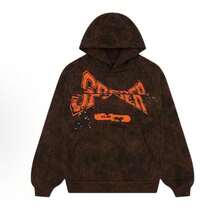 SP5DER Unisex Hoodies , Special Number Graphic Hoodie Long Sleeve Sweatshirts Loose Pullover Tops - màu nâu - Xem 2