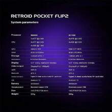 Retroid Pocket Flip2 consola de juegos portátil Retro Android13 5,5 pulgadas AMOLED pantallaáctil reproductor de vídeo Wifi Gi - SD865 azul - Ver 5