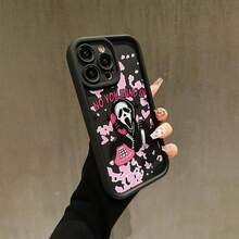 Cartoon Ghost Face Pattern Phone Case, Cute Protective Cover, Phone Accessory Compatible With IPhone 6 7 8 X 11 12 13 14 15 16 Pro Max, Shell - Black - View 7