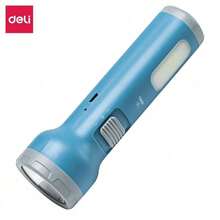 DELI 3662A 家用緊急備用照明手電筒 堅固耐用抗衝擊 可充電重複使用 防塵防水設計 應對多種戶外環境 藍色 - 藍色 - 查看 8