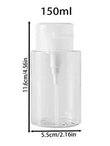 100ml Tamaño de viaje Champú y gel de baño sin fragancia con botella recargable con bomba, removedor de maquillaje y esmalte de uñas de plástico transparente portátil, artículos de higiene desechables de operación con una sola mano - Multicolor - Ver 11