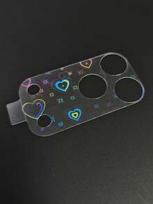 For IPhone 17/17 Air/17 Pro/17 Pro Max Hollow Laser Heart Lens Base Protective Film, One-Piece Full Coverage Transparent Base Film Anti-Scratch Anti-Oil, Lens Hollow Base Protection - Clear - View 5