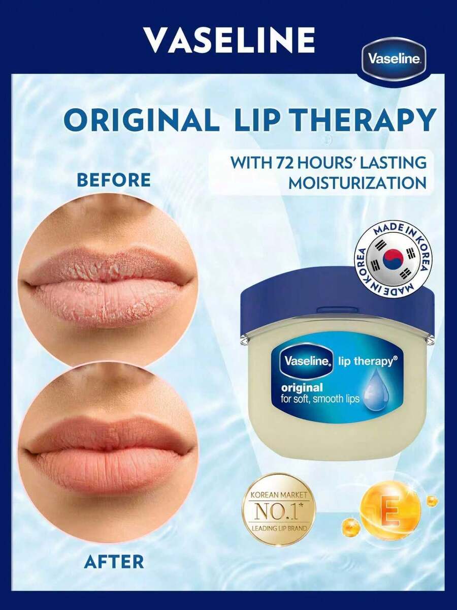 Vaseline [7克] 经典原味润唇膏 | 修护润唇膏 | 淡化唇纹 | 保湿润唇膏 | 深层滋养极度干燥的双唇 | 纯素润唇护理 | 韩国制造 - 原來的 - 查看 1