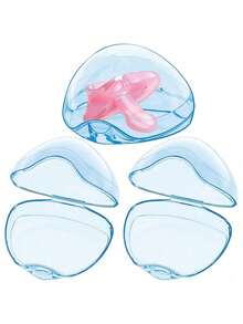 Tinabless 4pcs Pacifier Cases, Pacifier Storage Boxes, Travel Pacifier Holders - Clear - View 7