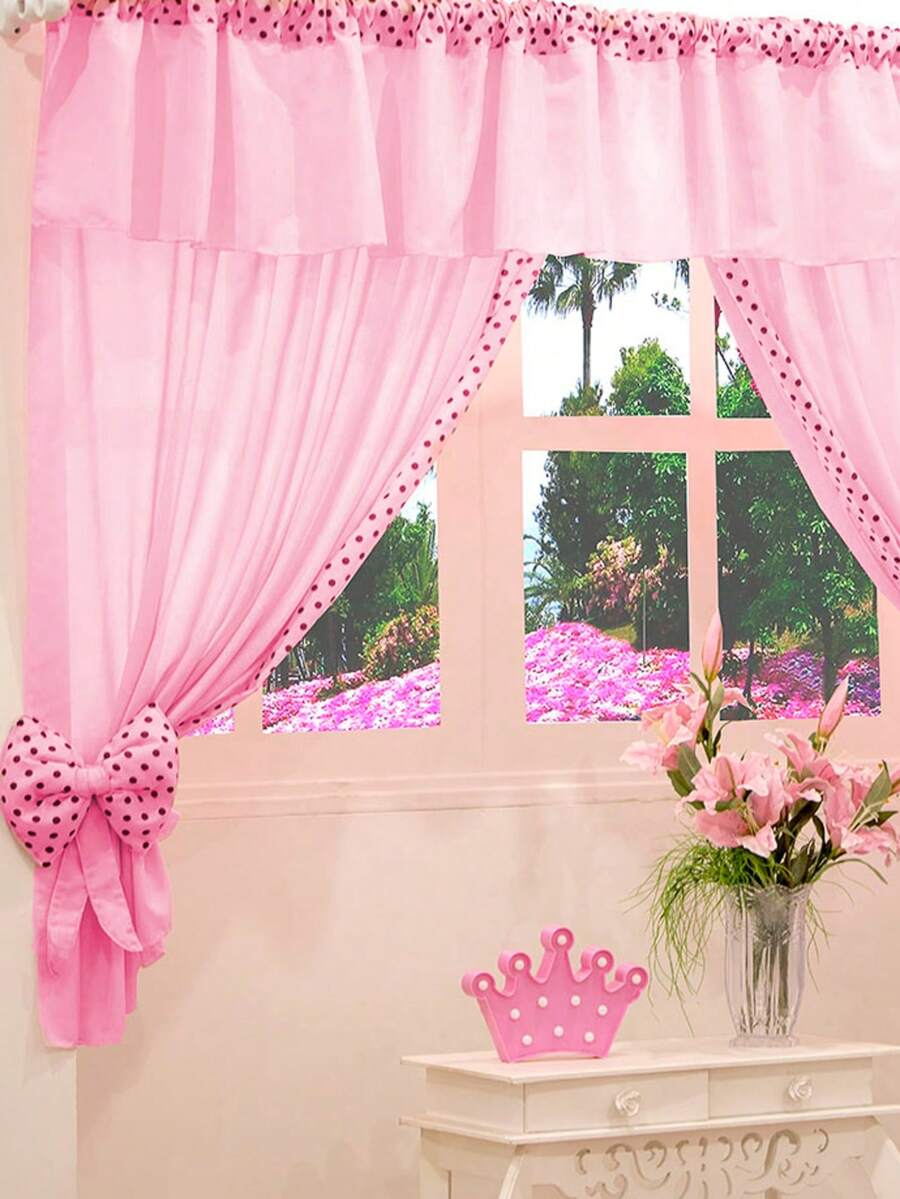 3-Piece Teddy Bear Bedspread / 2-Meter Pink Or Lilac Curtain - Girl's Bedroom Kit