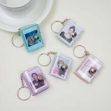 New 1-Inch Mini Photo Album, Keychain, Pendant, Student Bag Insert Page Photo Album, ID Card Holder - Multicolor - View 1