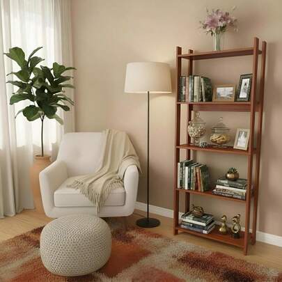 Estante Organizador Livreiro Estilo Industrial MDP Escritorio Prateleira Livros Sala Cozinha Decoração