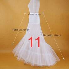 1pc Adjustable Waist Petticoat, Fluffy Round Crinoline Slip Suitable For Wedding Dress, Extra Puffy A-Line Pleated Skirt For Wedding Party - Multicolor - View 12