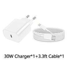 1-2 Packs 30W Fast Charger Adapter + 3.3FT/100cm USB-C To Lightning Cable, Compatible With IPhone 14 13 12 Pro Max Plus, Portable Charging Set - EU C Type Plug(220-240V) - View 13