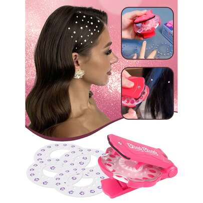 75件套水钻装饰发饰套装，包含时尚造型工具，适合女孩，适合各种发型，时尚百搭，适合任何场合。