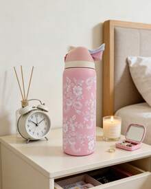 0waIaa Lace Pink Aquarius Bottle, With A Capacity Of 32 Oz (945 Ml), Can Retain Heat For Up To 24 H. It Can Keep Both Hot And Cold Beverages Warm, Suitable For Brewing Coffee And Making Iced Drinks. The Design Is Exquisite And It Is Suitable For Use In Various Occasions Valentine's Day. - 粉色 - 查看 2