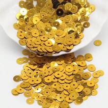 Light Gold Flat Round Sequin 3mm-30mm Laser Gold Sequins Large Loose Paillettes Craft For DIY Sewing Applique Knitting Jewelry Making Embroidery 20gram - Multicolor - View 28