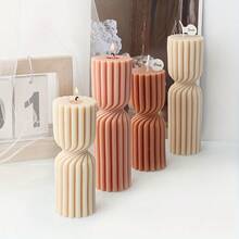 Khuôn nến trụ xoắn kiểu Bắc Âu, khuôn silicon sọc trang nhã, thích hợp cho việc tự làm nến thơm, nghệ thuật nhựa, trang trí nhà cửa bằng xi măng và thạch cao. - trắng - Xem 7