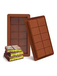 Set de 2 Moldes de Silicona para Chocolate. Bluelander - Color caoba - Ver 1