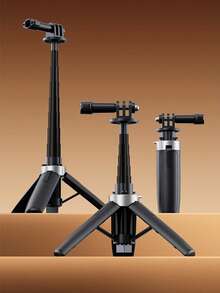 运动相机三脚架支架，兼容 GoPro Hero 13/12/11/10/9/8/7/6/5/4/3/3+/2、GoPro Max2、Hero+、Hero Session 等多款运动相机，适用于手持拍摄、旅行、VLOG 等场景。 - 黑色 - 查看 11