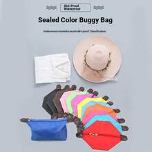 可折叠旅行洗漱收纳包，现代简约饺子造型女士化妆包 - 彩色 - 查看 2