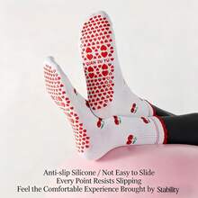 我推荐女士图案棉质防滑袜，硅胶防滑瑜伽袜。 - 彩色 - 查看 4