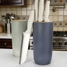 1个全新塑料刀架，简易厨房刀具收纳整理架 - 彩色 - 查看 3