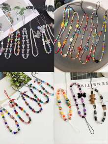 3pcs Random Assorted Multi-Color, Multi-Style DIY Phone Lanyard Blind Box, Blind Bag Bracelet Creative Design - Multicolor - View 6
