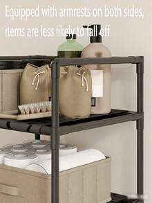 1pc Multi-Layer Bathroom Storage Rack With Swivel Wheels, Laundry Hamper, Underwear & Clothing Organizer - Multicolor - View 4