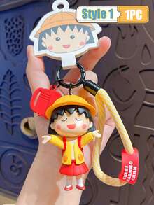 Cherry Sakura School Days Series Keychain, Cute Bag, Car Keychain, Small Gift Keychain, Cute School Bag Pendant, New Year Gift, Time Series Keychain, Student School Bag Pendant, Gift Cute Three-Dimensional Doll Bag Pendant, Gift - Multicolor - View 5