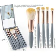 Personalized Makeup Brush Set With Gift Box, Women's Personalized Gift, Makeup Brush Set, Travel Makeup Brushes, Valentine's Day Gift For Her, Women's Gift, Makeup Brush Set, Women's Gift, Women's Gift, Personalized Makeup Brushes, Bridal Shower Party Favors, Makeup Brush Set, Birthday Flower Gift, Daughter Gift, Friend Gift, Girl Gift, Women's Gift, Valentine's Day Gift - 5-pack - View 8