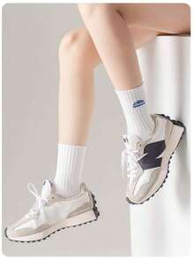 4 Pairs Solid Color Thin Mid-Calf Socks, Unisex Sports & Casual Socks, Basketball Socks - Multicolor - View 4